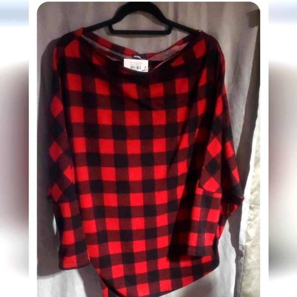 Heimish plaid long sleeve top NWT